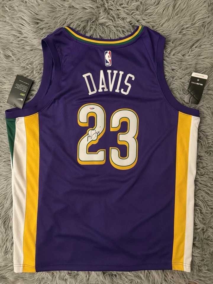 Футболка универсального игрока с автографом Энтони Дэвиса из New Orleans Pelicans Nike PSA/DNA редкая с автографом - Изображение 1 из 4