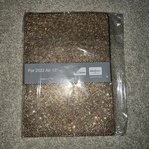 Gold Glitter MacBook Air 13” Case – Fits A2681 (2022) – Hard Shell Bling Cover - Picture 1 of 3