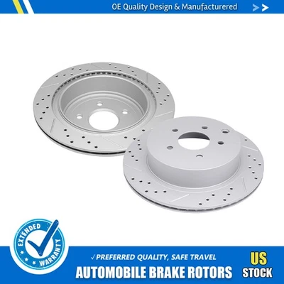 Rear Brake Disc Rotors For 2013-2020 Nissan Pathfinder Quest Murano Q70 M35h M37 - Image 1 of 4