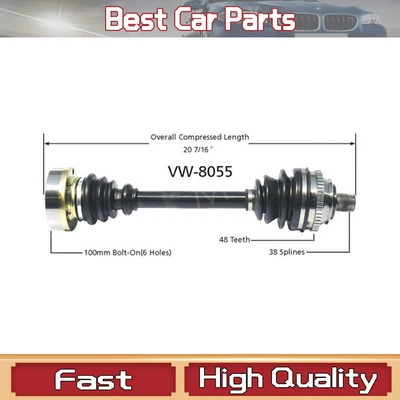 Front Left Driver Side CV Joint CV Axle Shaft Fits 1993-2003 Volkswagen EuroVan - Image 1 of 2