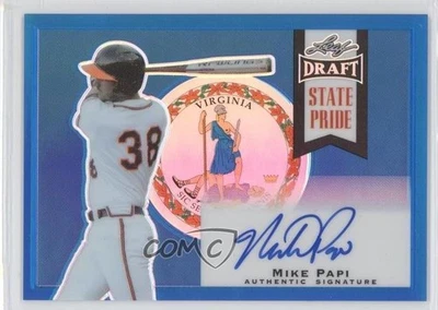 2014 Leaf Metal Draft State Pride Blue Prismatic /25 Mike Papi #SP-MP1 Auto - Image 1 of 2