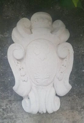 FREGIO  BLASONE STEMMA ARALDICO DA PARETE PER PORTONE ESTERNO IN  CEMENTO  MARMO - Immagine 1 di 4