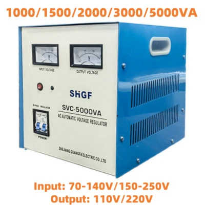 Regulator Home Automatic AC Voltage Stabilizer 70V-140V/150V-250V To 110V/220V - Image 1 of 4