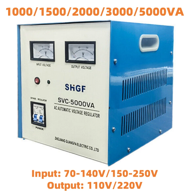 Regulator Home Automatic AC Voltage Stabilizer 70V-140V/150V-250V To 110V/220V - Image 1 of 4