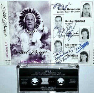 STEEL BREEZE CRY THUNDER TAPE CASSETTE 1989 SIGNED PRIVATE ROCK DEMO AOR lp 45 - Picture 1 of 24