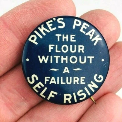 Antique Pike's Peak Flour Stick Pin Button Advertising Pinback Pike Miller *K2 - Image 1 of 4