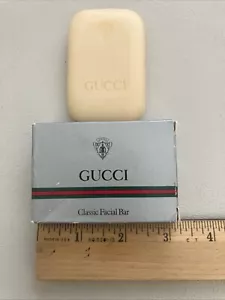 VTG. 1980s Gucci Classic Facial Soap~ Logo~1.6 Oz. Bar /Original Logo Box ~ USA - Picture 1 of 5