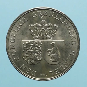 GROENLANDIA KRONE 1960 NUMISMATICA DA COLLEZIONE COINS CURRENCY MONETA NICHEL - Imagen 1 de 2