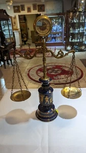Italian made clock with Greek accents and scales of justice - Picture 1 of 7