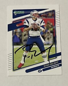 Tom Brady 2021 Panini Donruss Patriots Autographed Hand signed Card W/COA