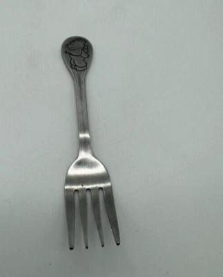 Tenedor de acero inoxidable vintage Tommee Tippee Winnie the Pooh Child 5,5" Foto 1 de 4