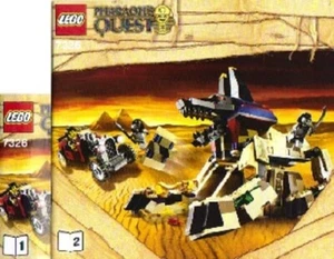🧱 LEGO Nueva Instrucción 7326 Pharoah's Quest Rise of the Sphinx Manuales 1-2 Solo - Imagen 1 de 2
