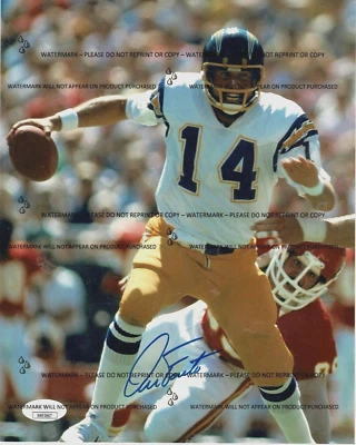 DAN FOUTS SIGNED AUTOGRAPHED 8x10  San Diego Chargers - Oregon Ducks J.S.A. Cert - Image 1 of 3