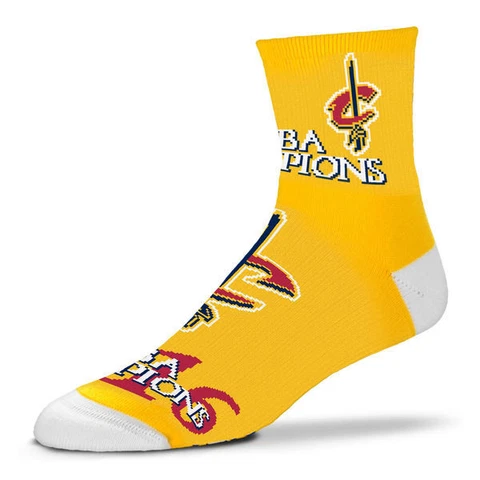 Cleveland Cavaliers Men's Crew Socks NBA Champions Large 10 to 13 Quarter Crew Cover
