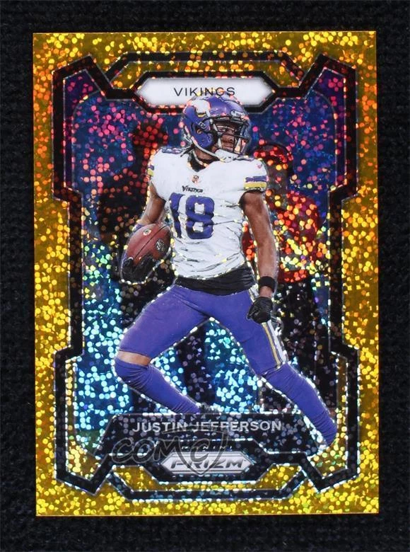 2023 Panini Prizm Gold Sparkle Prizm 12/24 Justin Jefferson #195