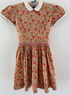 Beautiful vintage 50s 60s floral print smocked child’s girl’s dress