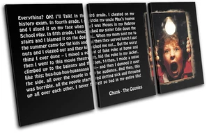Goonies Movie Quote Typography TREBLE CANVAS WALL ART Picture Print VA - Picture 1 of 1