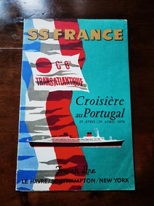 COUPE LONGITUDINALE écorché Paquebot FRANCE Croisière au PORTUGAL 1970 RARE ! - Picture 1 of 5