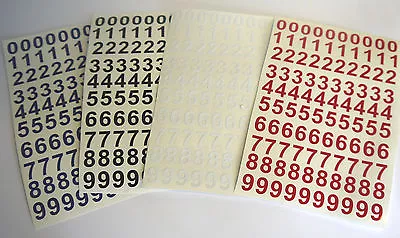 20 Sticky Vinyl Numbers, Crafts, Menus, Filing, Signs. 2  High Asst'd Colours. • 1.60£