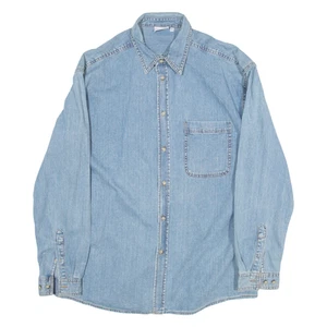 DISNEY Mens Denim Shirt Blue Long Sleeve XL - Picture 1 of 6