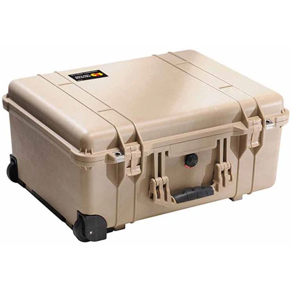 Pelican 1560 Watertight Hard Case without Foam Insert, with Wheels - Desert Tan - Image 1 of 1