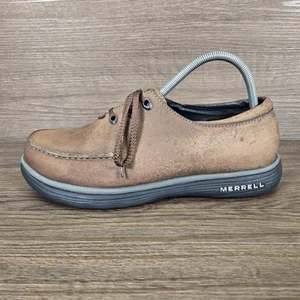 Merrell TOPO Rim Men's Casual Oxfords Brown Nubuck Leather Size UK 9 Grandeur - Picture 1 of 18