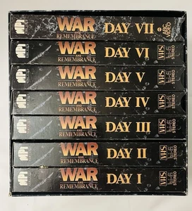 War And Remembrance : 7 - Set VHS 1988 to 1989 TV Mini Series - Herman Wouk’s - Foto 1 di 4