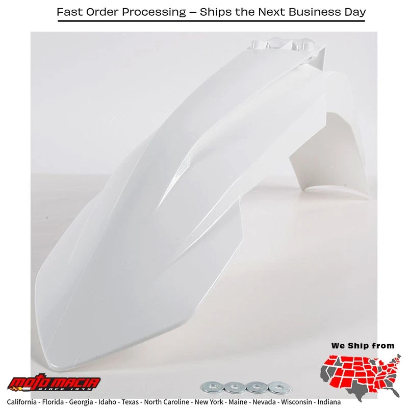 GUARDABARROS DELANTERO BLANCO KTM 350 EXC-F 2017-2023 KTM 500 XCF-W 2016-2021 KTM 350 XCF-W Foto 1 de 1