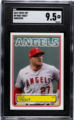 Mike Trout 2022 Topps Throwback Thursday Image Variation SGC 9.5 #8 - Image 1 of 2