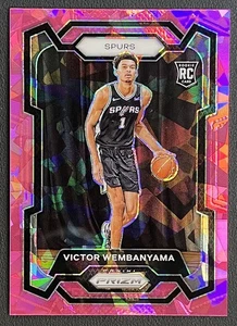 2023-24 Panini Prizm Victor Wembanyama RC Rookie Pink Cracked Ice Prizm #136 - Bild 1 von 3