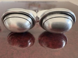 Georg Jensen Cufflinks Button No box Oval shape Silver SV925 Mens Vintage w1.6cm - Picture 1 of 10