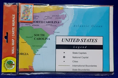 United States Map Poster Wall Chart USA 39.4 x 27.5 in. New Sealed - Image 1 of 2