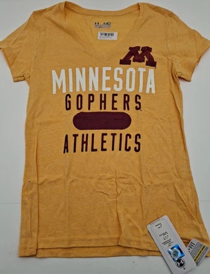 Minnesota Golden Gophers Under Armour Women Yellow HeatGear V-Neck, M, NWT - Image 1 of 4