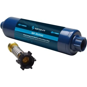 Multi-Stage RV Marine Inline Water Filter with Flexible Hose Protector - Sedi... - Picture 1 of 9