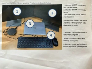 dell dual monitor productivity bundle set up - Picture 1 of 11