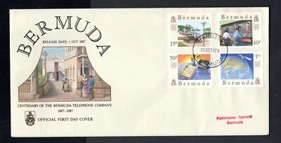 Bermuda 1987 - #528-31, Bermuda Telephone Co  FDC cancel - Image 1 of 2