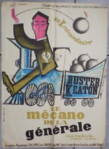 RARE MOVIE POSTER THE MECHANIC OF GENERAL BUSTER KEATON