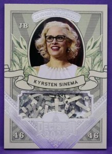 Kyrsten Sinema Decision 2022 SILVER FOIL SHREDDED CURRENCY MONEY CARD #MO17