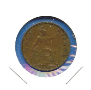 Lot of 2 English 1/2 Half Penny Pennies 1936 1941 Great Britain England UK  - Picture 1 of 5