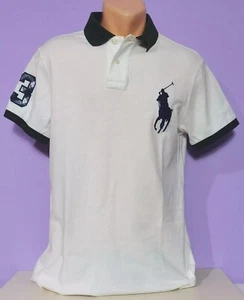 Ralph Lauren white 100 % cotton polo shirt Medium custom fit - Picture 1 of 13