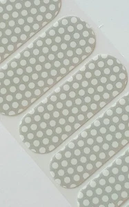 Jamberry POLKA GRIS Y BLANCO, 1/2 Hoja - Imagen 1 de 3