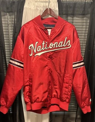 CHAQUETA ABRIGO DE INICIACIÓN DE LOS NACIONALES DE WASHINGTON RARO BONITO BÉISBOL DE LAS GRANDES LIGAS MLB XXL Foto 1 de 4