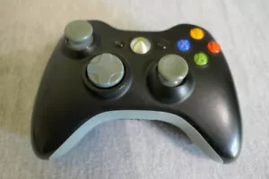 Original Microsoft XBox 360 Wireless Schwarz Game Controller mit Cover X801769-026 - Bild 1 von 7
