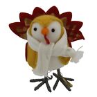 Spritz 2023 Coco Turkey Fall Harvest Felt Bird Figurine Metal Tag No Paper Tags