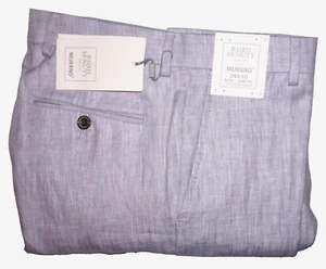 Murano Baird McNutt Linen Dress Pants ALEX 29x30 Slim Fit Lavender Flat Frnt NWT - Picture 1 of 5