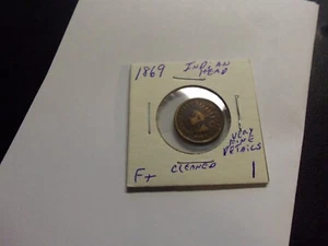 EIN SELTENER INDIANERKOPFPFENNIG VON 1869 - Bild 1 von 11