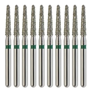 Dental Diamond Burs FG 856/016C Round End Taper Coarse Grit Green High Speed Bur - Picture 1 of 6