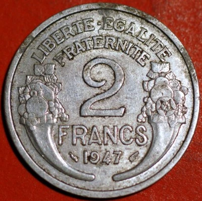 Francia 2 Francos 1947 KM# 886a.1 Foto 1 de 2