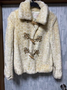 Liz Lisa Duffle Fur Coat Leopard Print - Picture 1 of 4