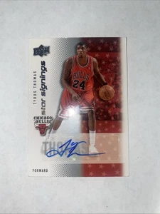 TYRUS THOMAS 2008 UD STAR SIGNINGS AUTOGRAPH BULLS LSU TIGERS Xd-tt - Picture 1 of 11
